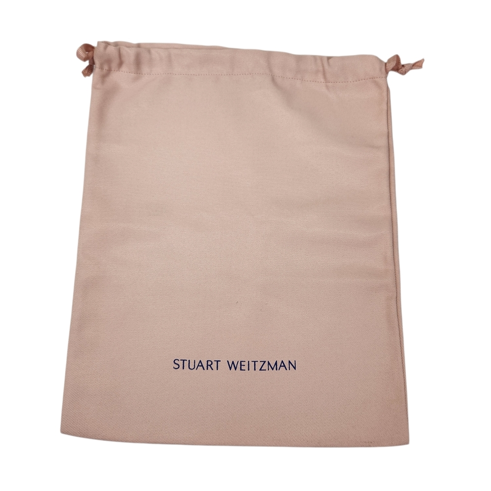 Stuart Weitzman Pink Cotton Drawstring Dust Bag Small 14"x11" Shoe Purse Travel
